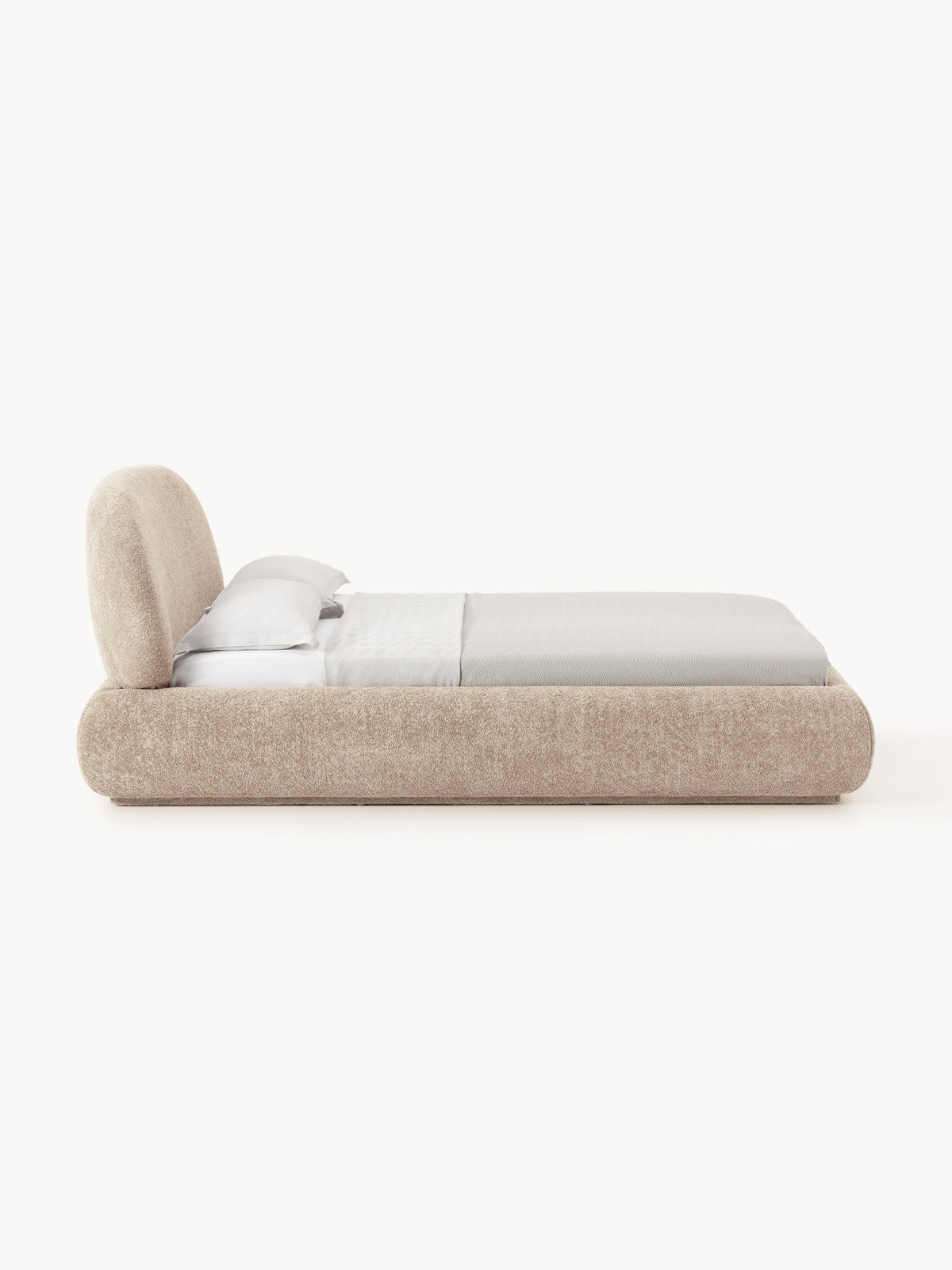 Albstead Upholstered Bed in Teddy Bouclé