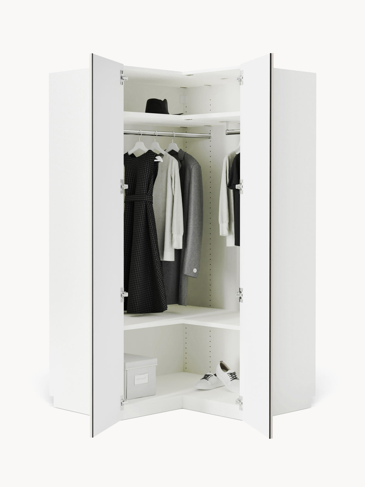 Charlveth Modular Corner Wardrobe, 115 cm Wide