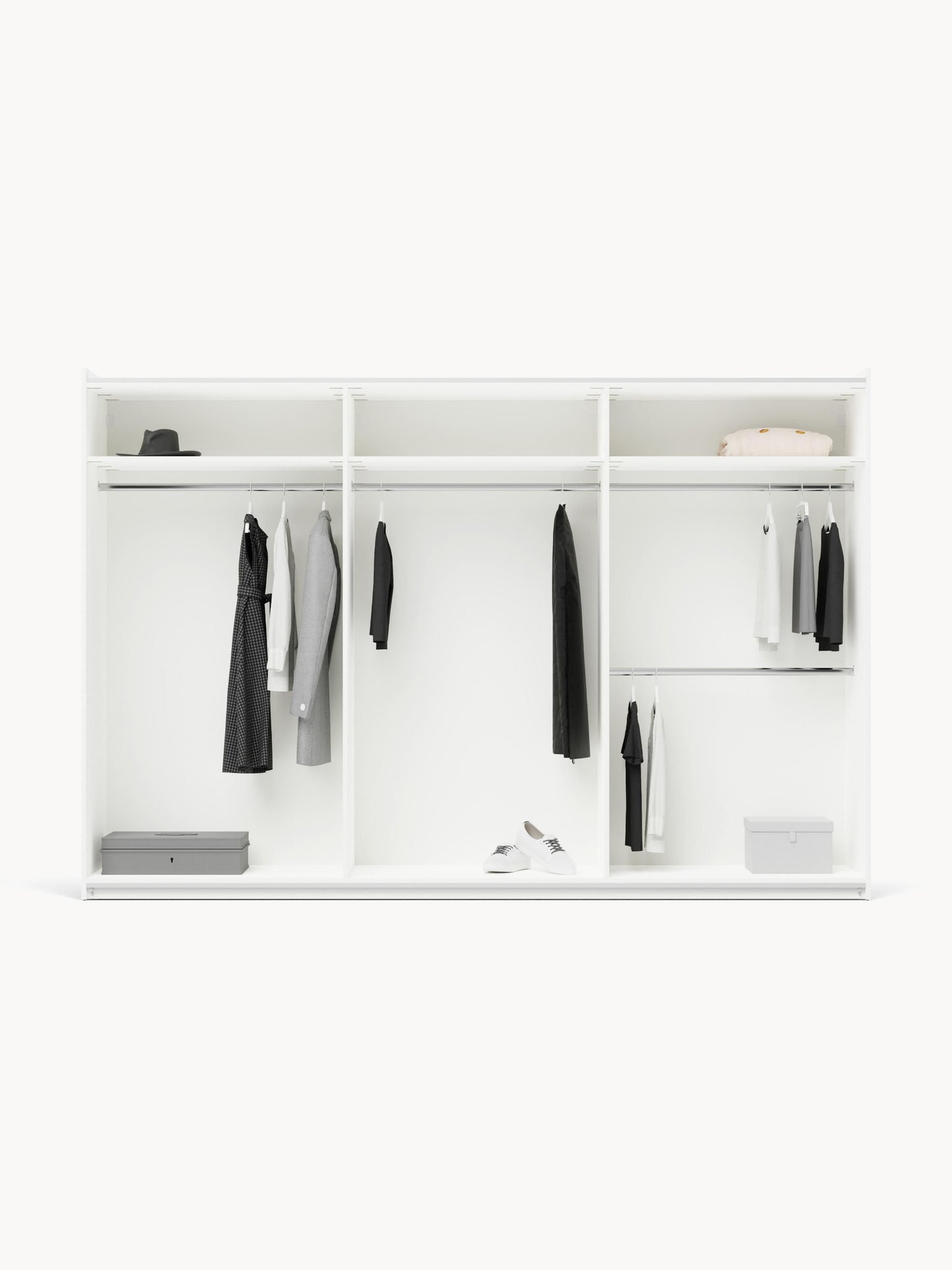 Charlveth Modular Sliding-Door Wardrobe, 300 cm Wide, in Various Sizes
