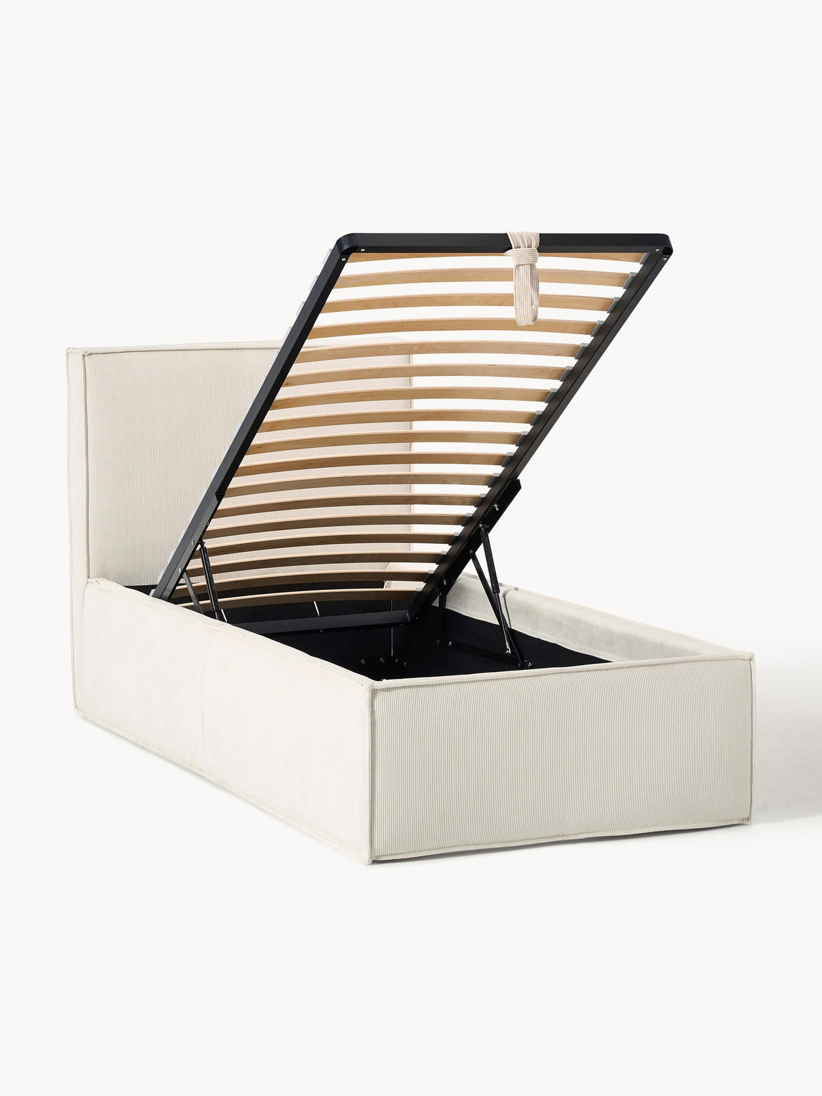Dremvard Single Bed in Corduroy with Storage