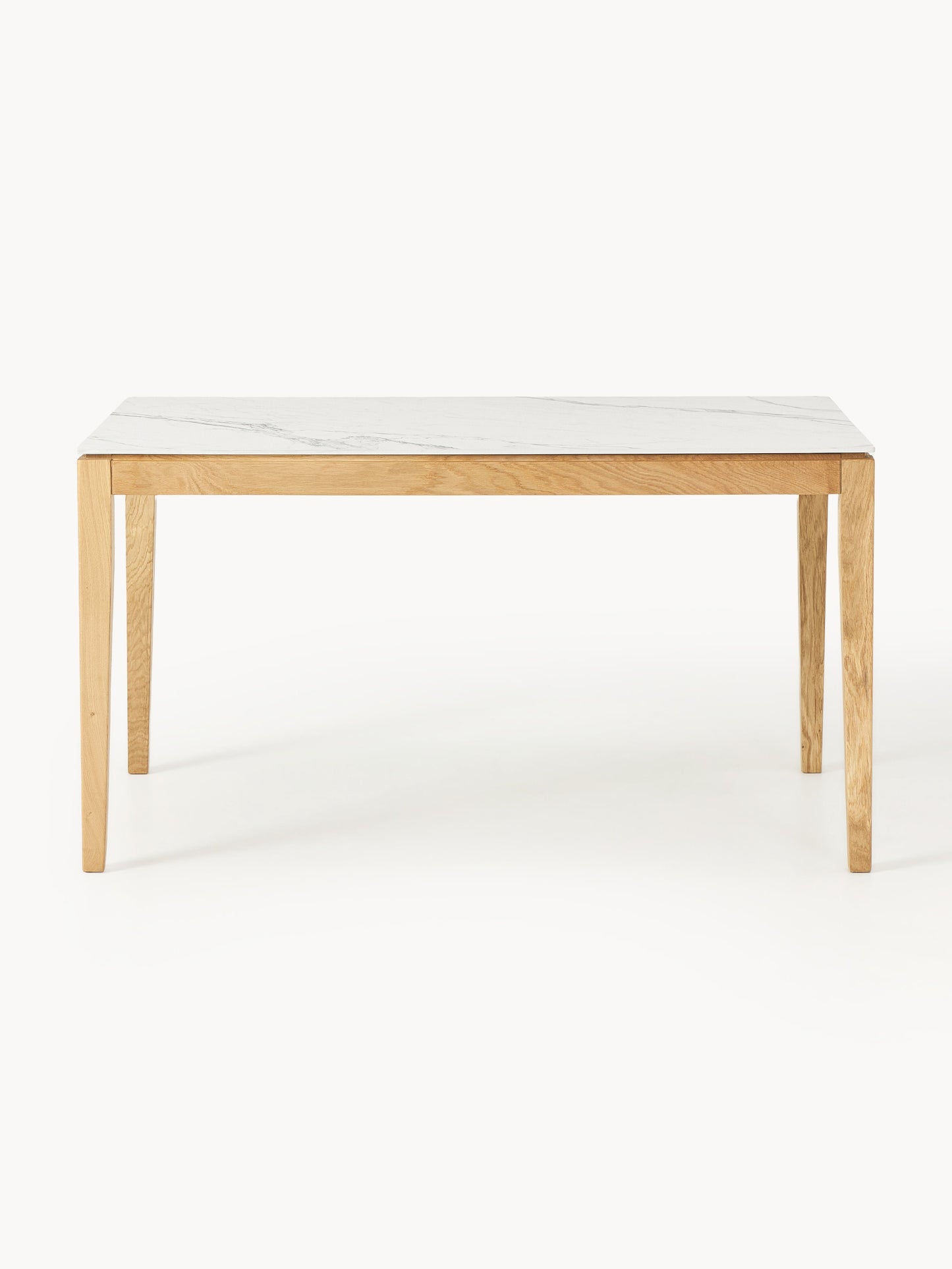 Jacksfeld Dining Table with Marble-Look Tabletop, in Various Sizes