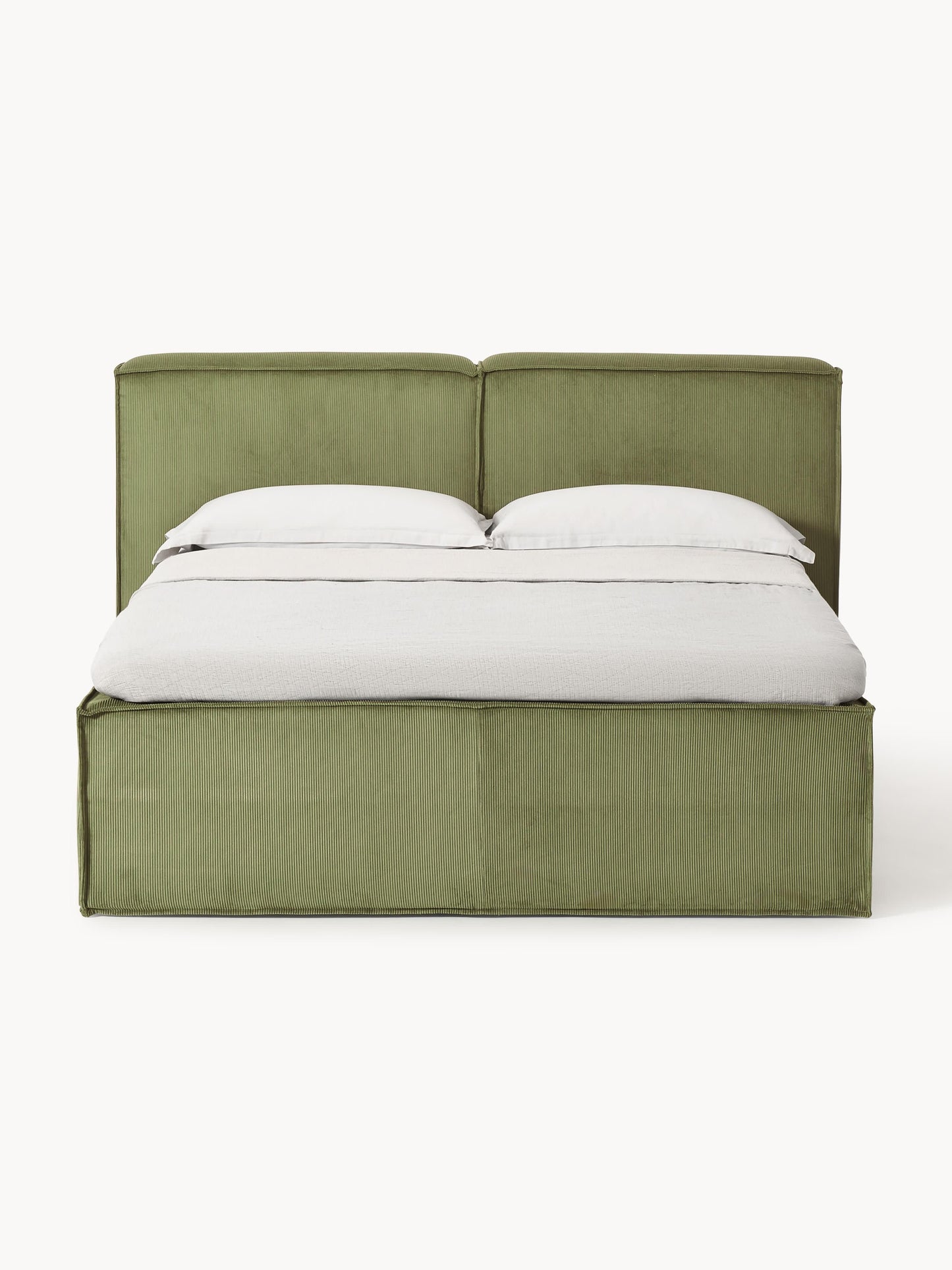 Lenquist Box Spring Bed in Corduroy
