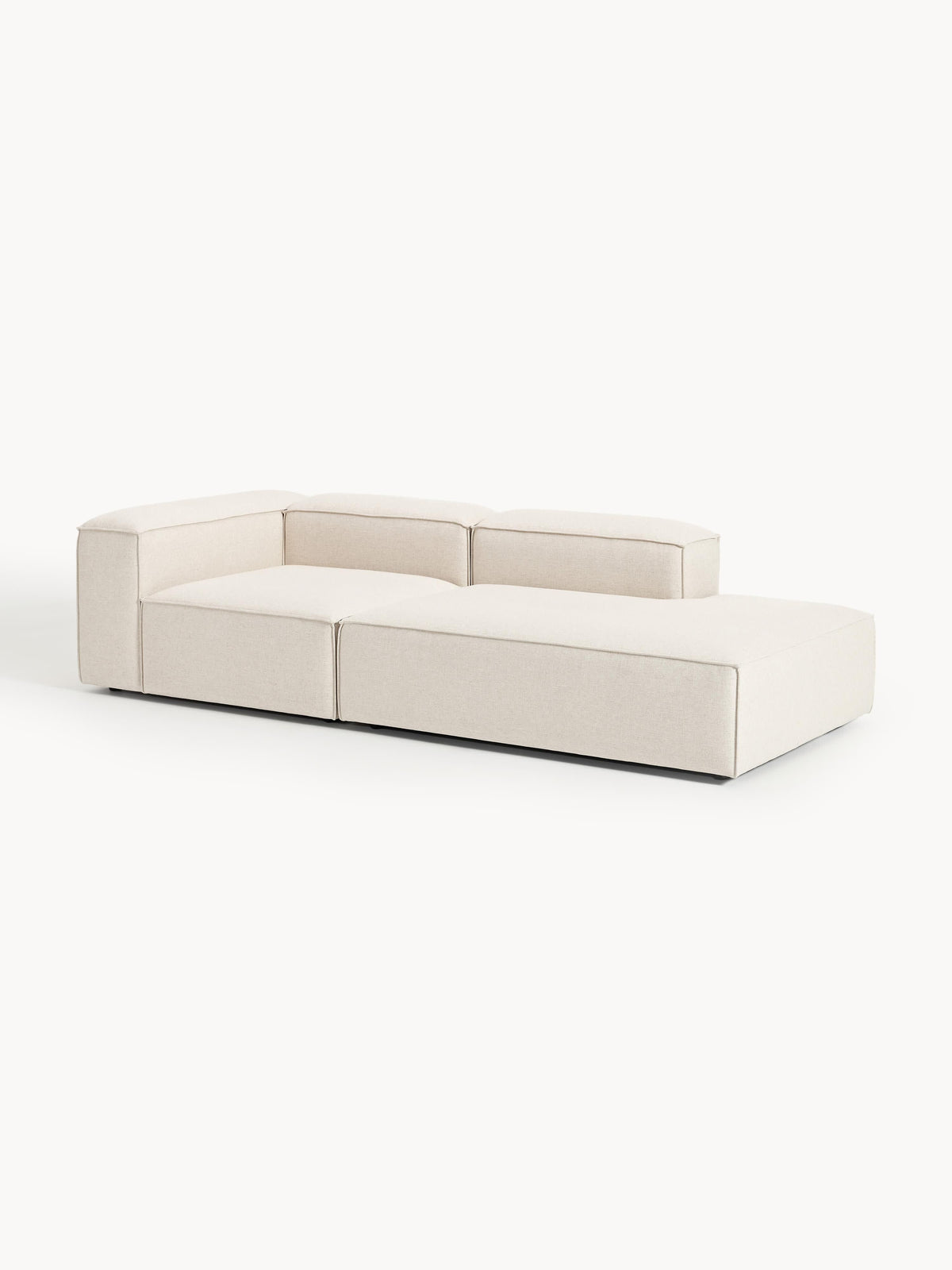 Lenquist Modular Linen Blend Ottoman
