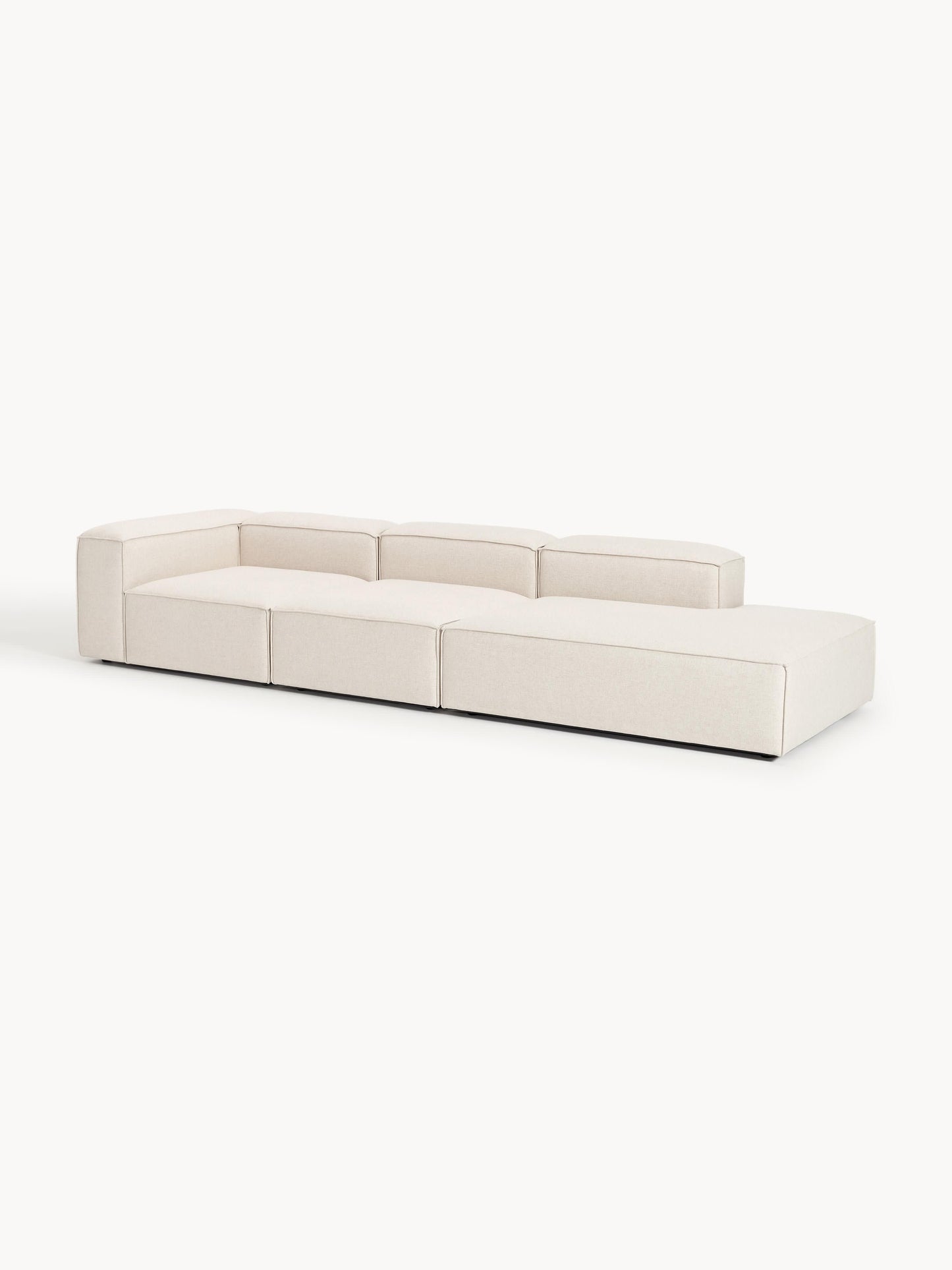 Lenquist XL Modular Ottoman in Linen Blend