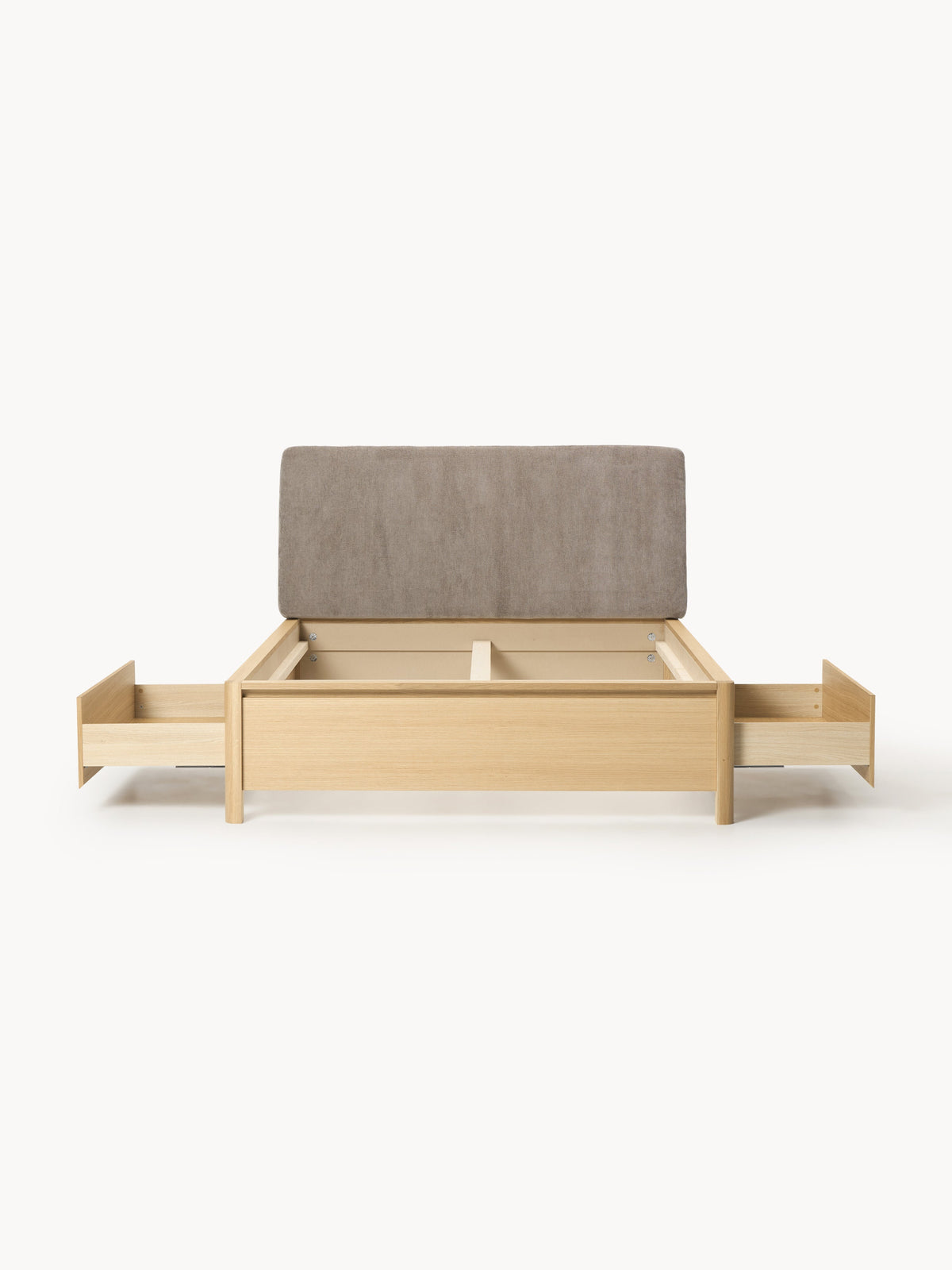 Santgrove Wooden Bed with Drawers and Upholstered Headboard