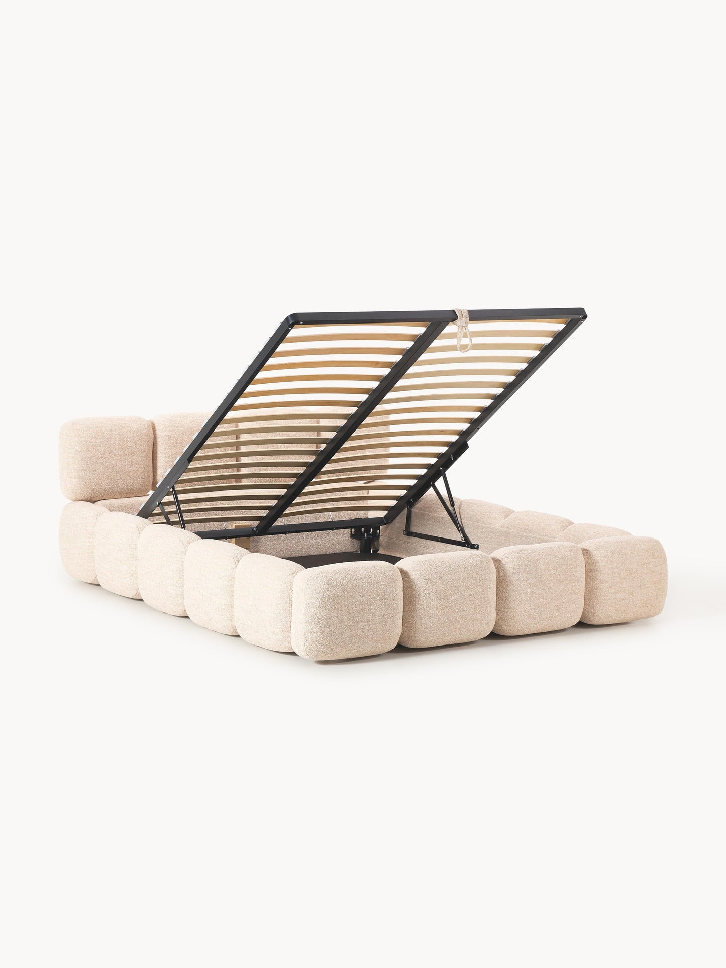 Taybris Bouclé Upholstered Bed with Storage