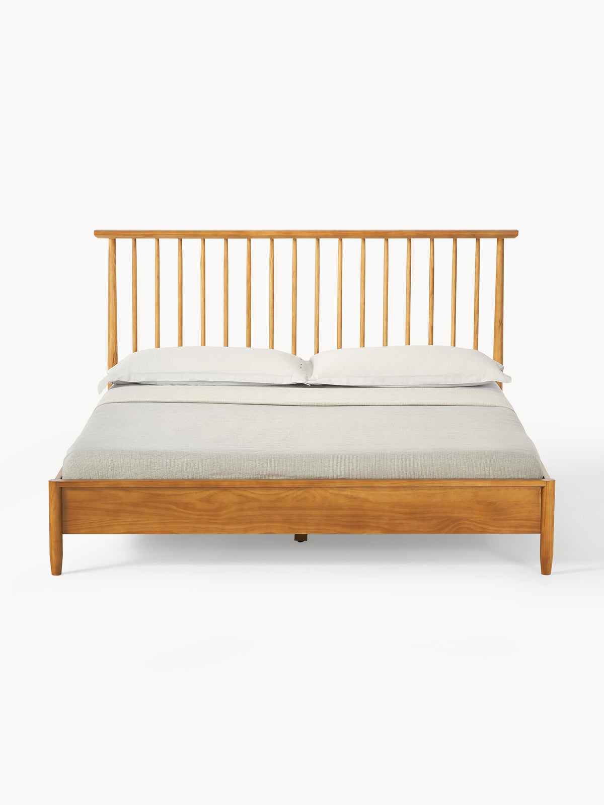 Windarel Wooden Bed with Pine Headboard