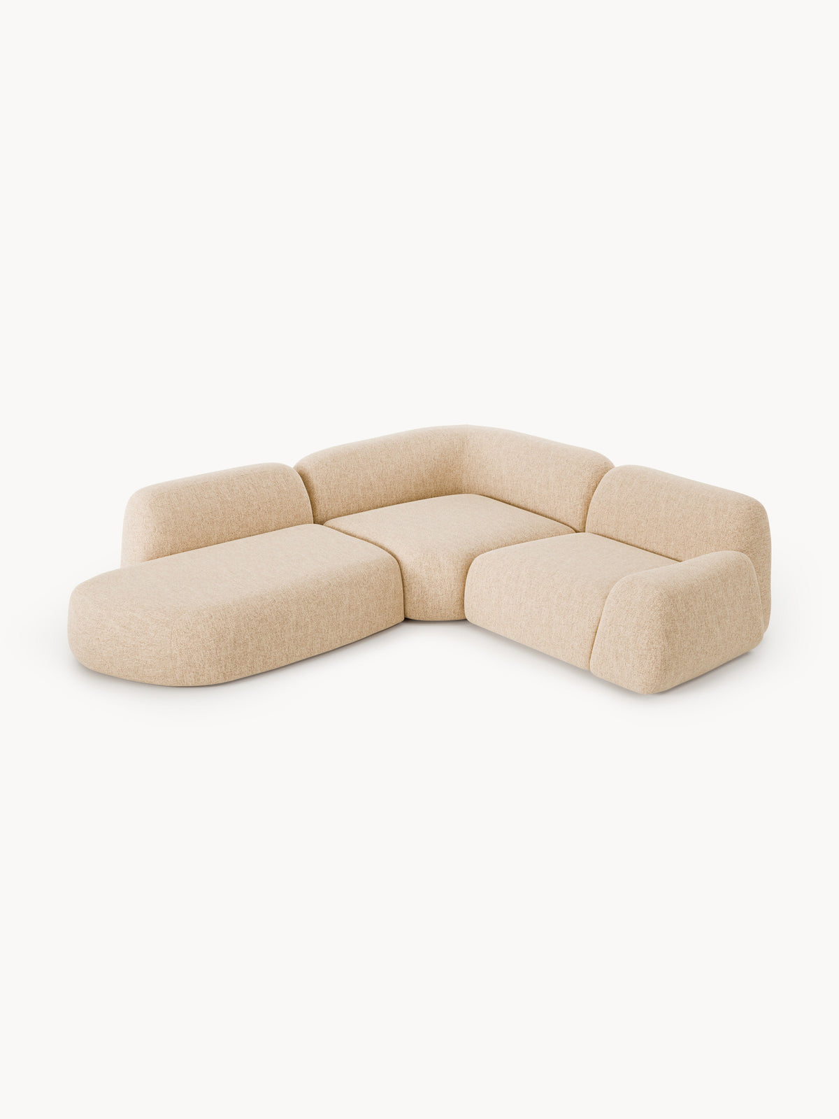 Wolgarth Modular Bouclé Corner Sofa (4-Seater) with Chaise Longue