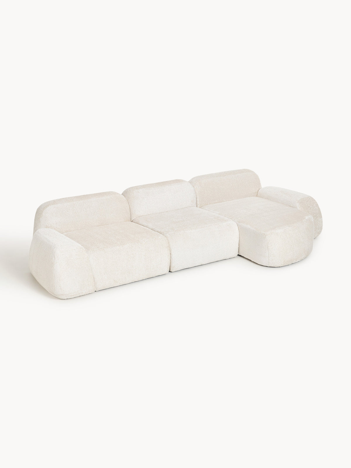 Wolgarth Modular Teddy Bouclé Corner Sofa (4-Seater)