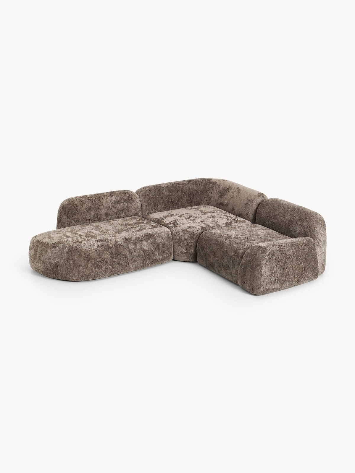 Wolgarth Modular Teddy Bouclé Corner Sofa (4-Seater) with Chaise Longue