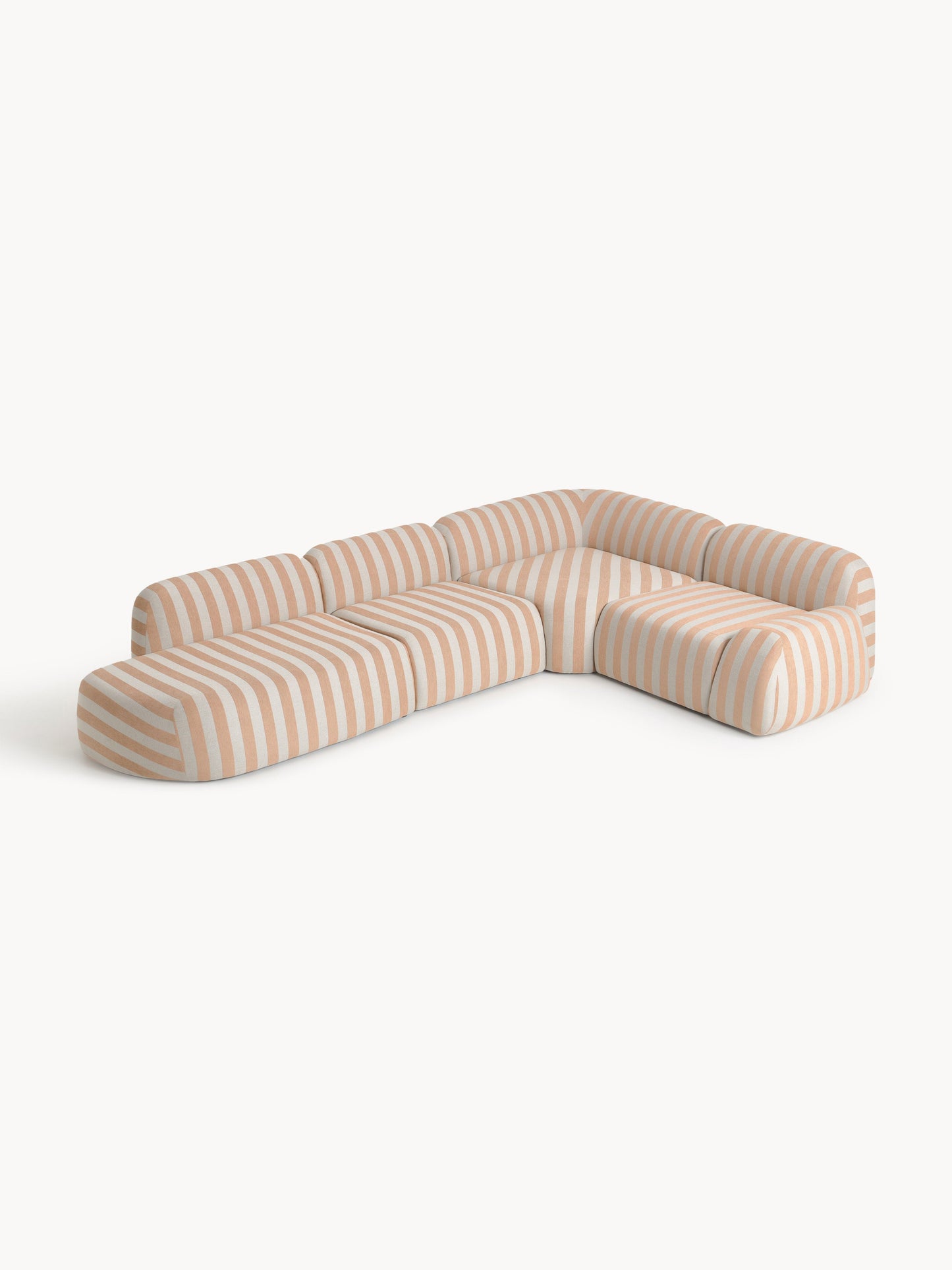 Wolgarth Striped XL Modular Corner Sofa with Chaise Longue
