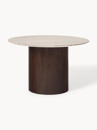 Abbrocca Round Dining Table in Marble, Ø 120 cm