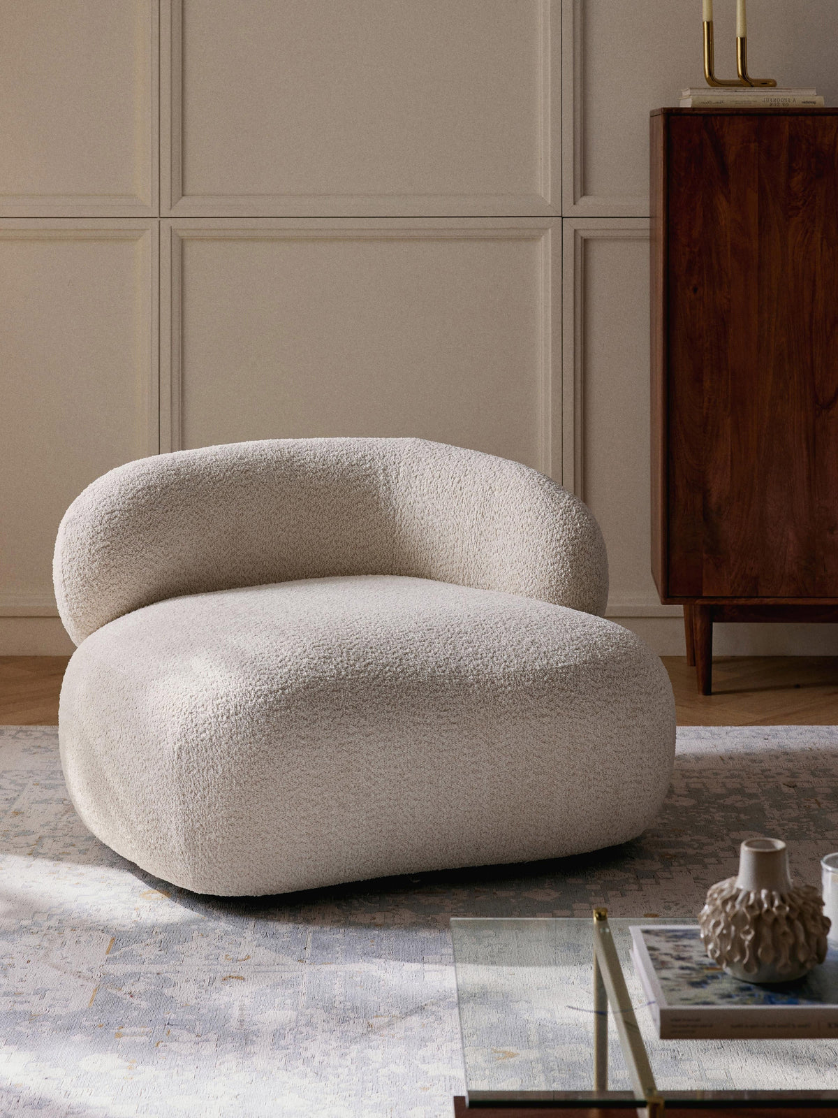 Albstead Lounge Chair in Teddy Bouclé
