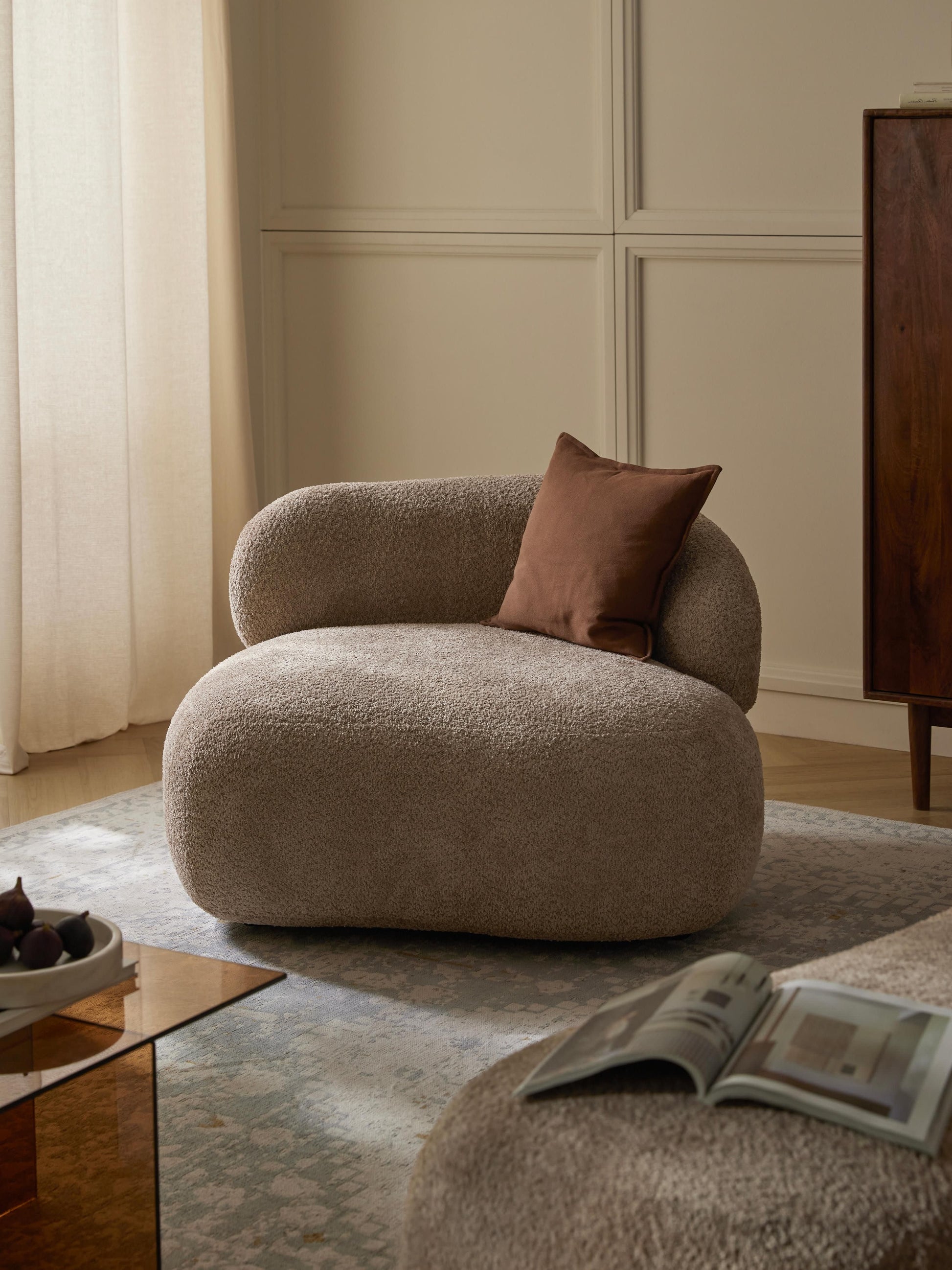 Albstead Lounge Chair in Teddy Bouclé