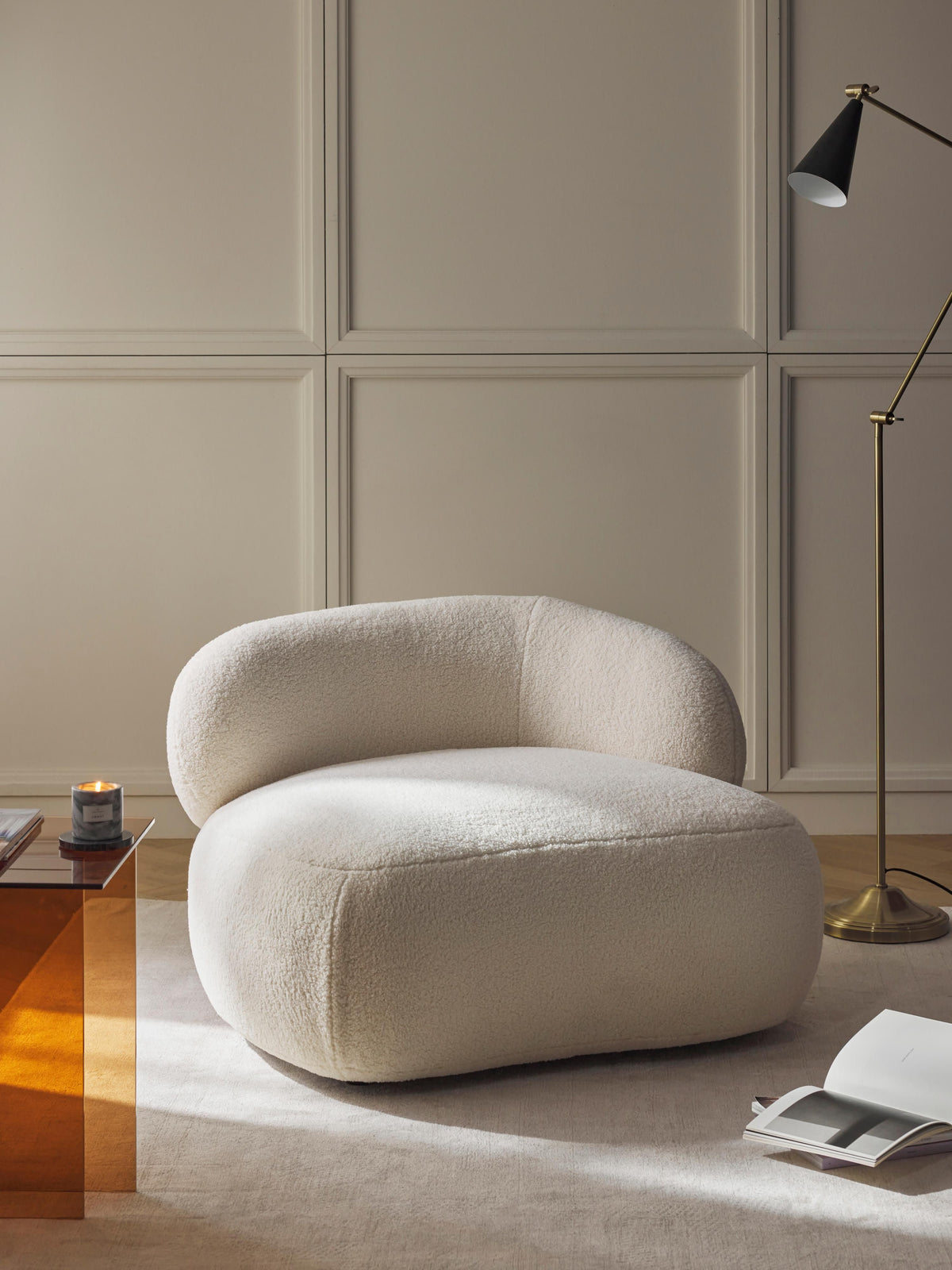 Albstead Lounge Chair, Teddy Fur