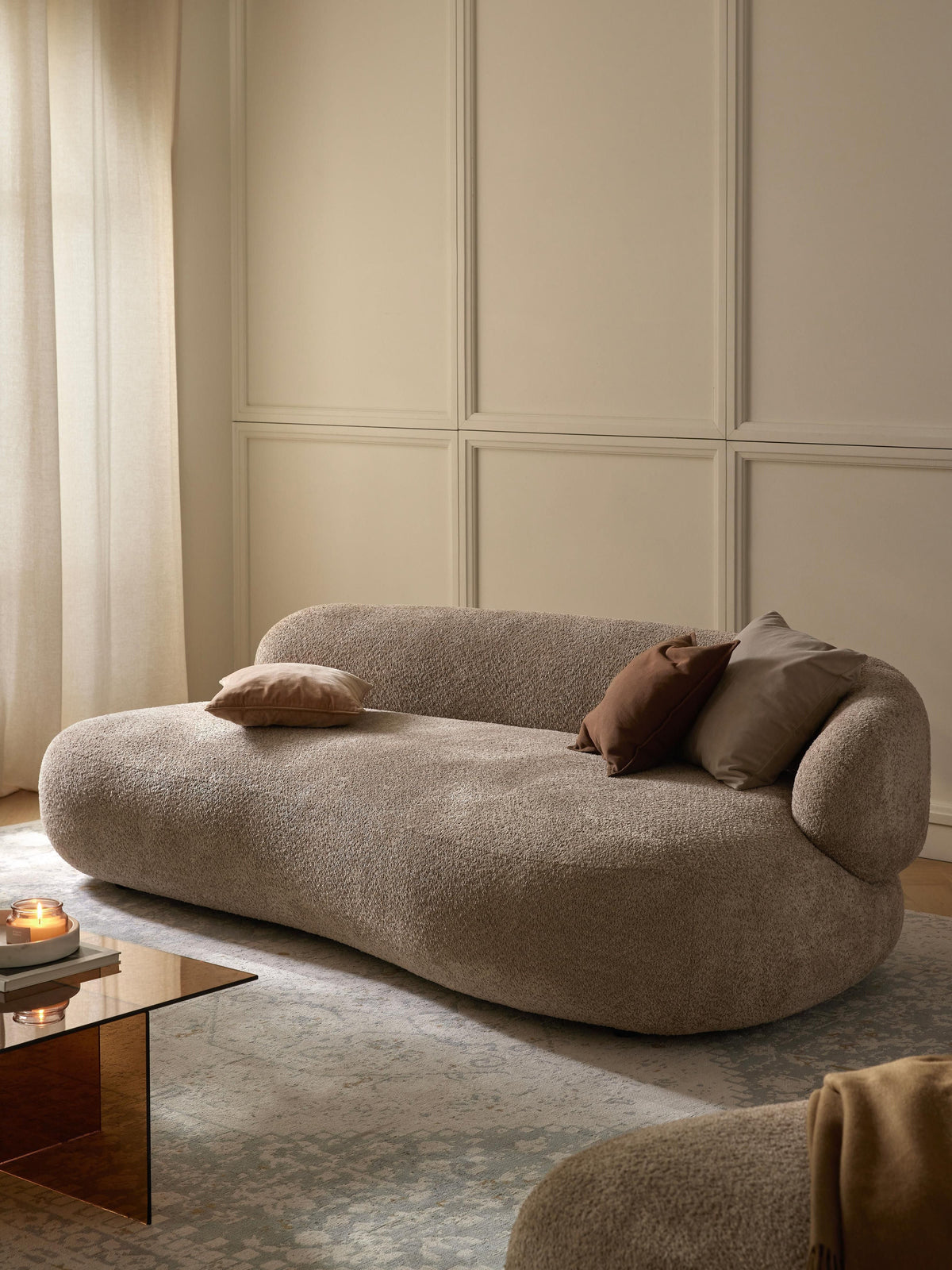 Albstead Teddy Bouclé Sofa, 3-Seater