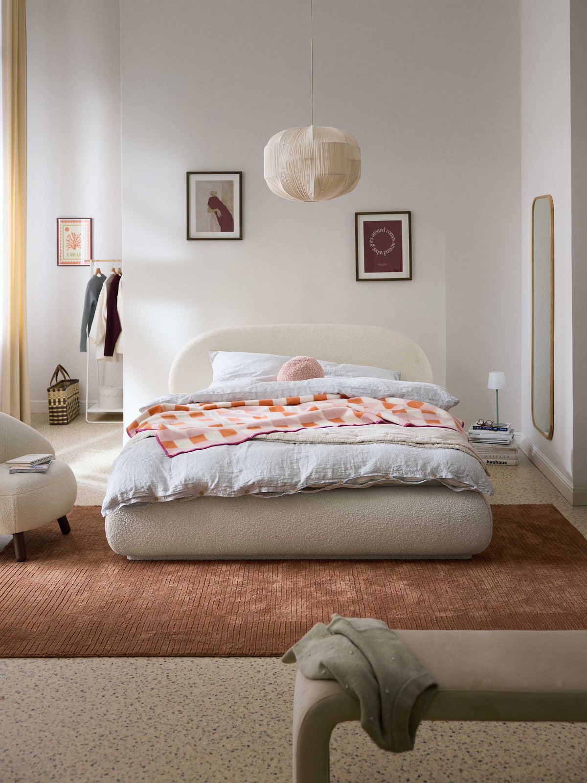 Albstead Upholstered Bed in Bouclé