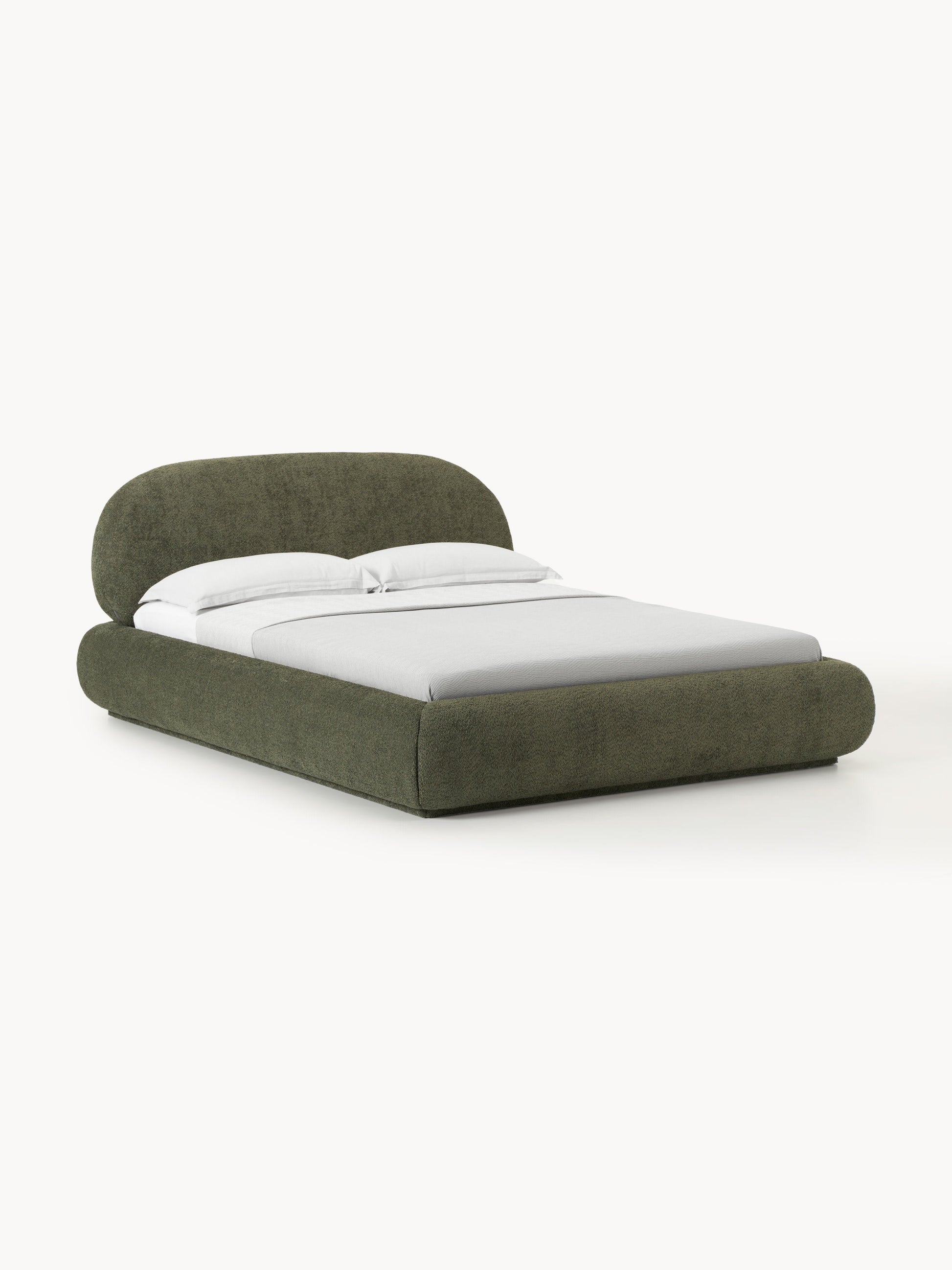 Albstead Upholstered Bed in Teddy Bouclé