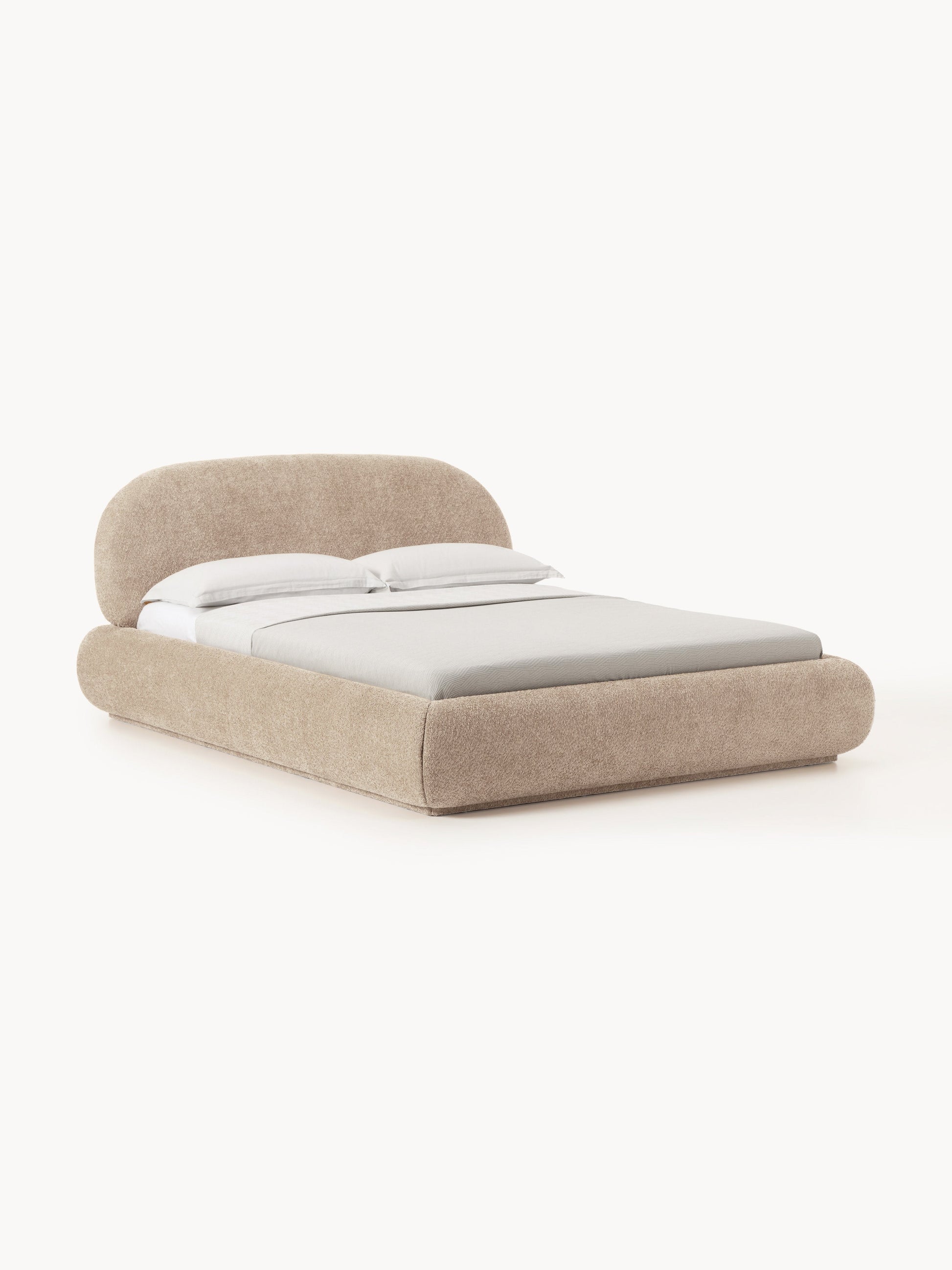 Albstead Upholstered Bed in Teddy Bouclé