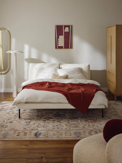 Amelrove Teddy Bouclé Upholstered Bed