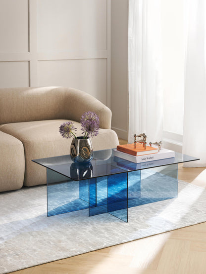 Anoukra Coffee Table in Glass, W 102 cm