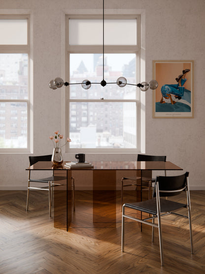 Anoukra Dining Table in Glass, 180 x 90 cm