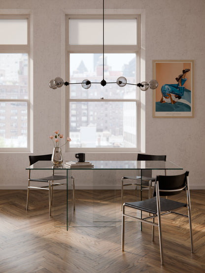 Anoukra Dining Table in Glass, 180 x 90 cm