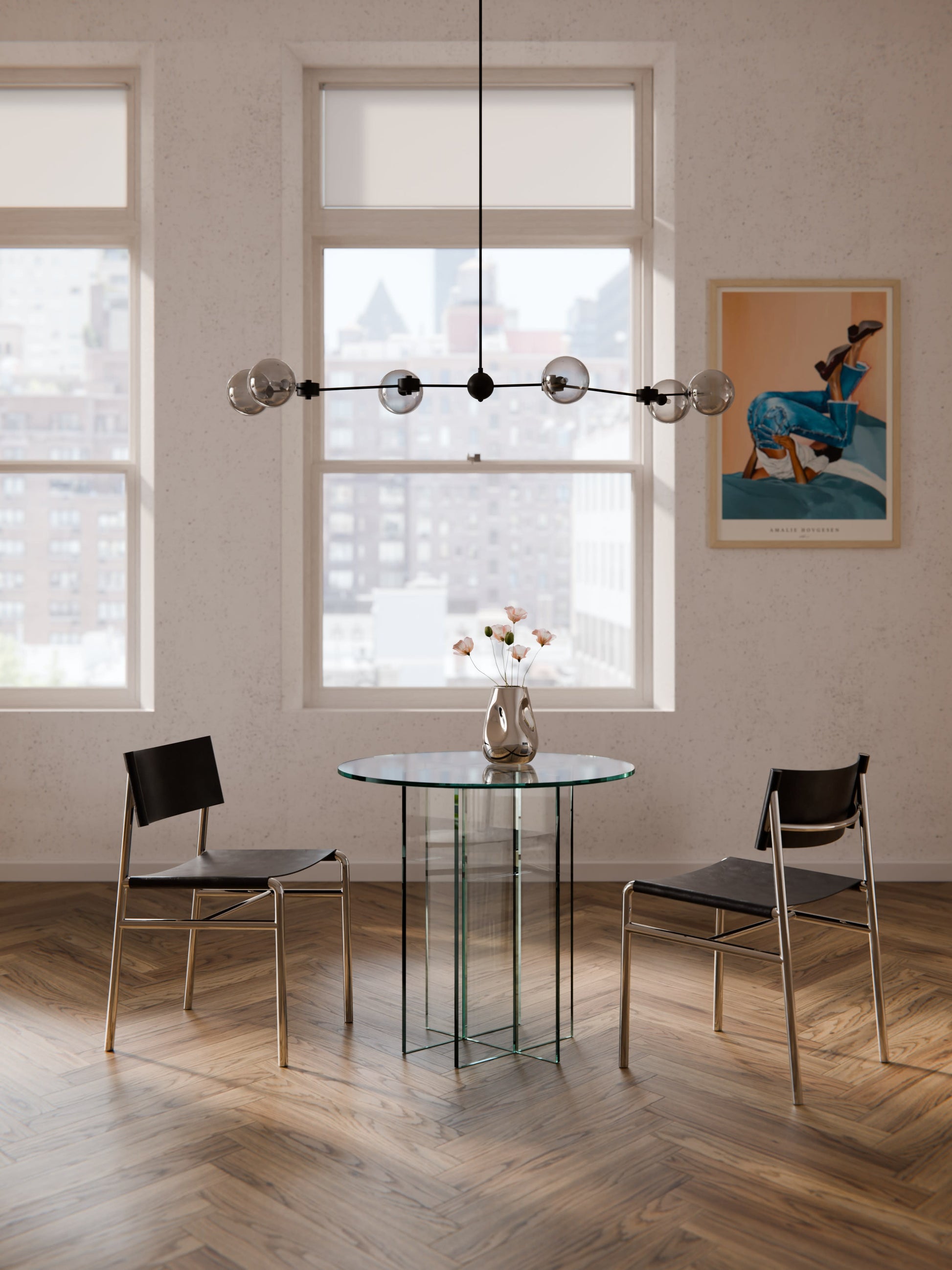Anoukra Round Glass Dining Table, in Various Sizes