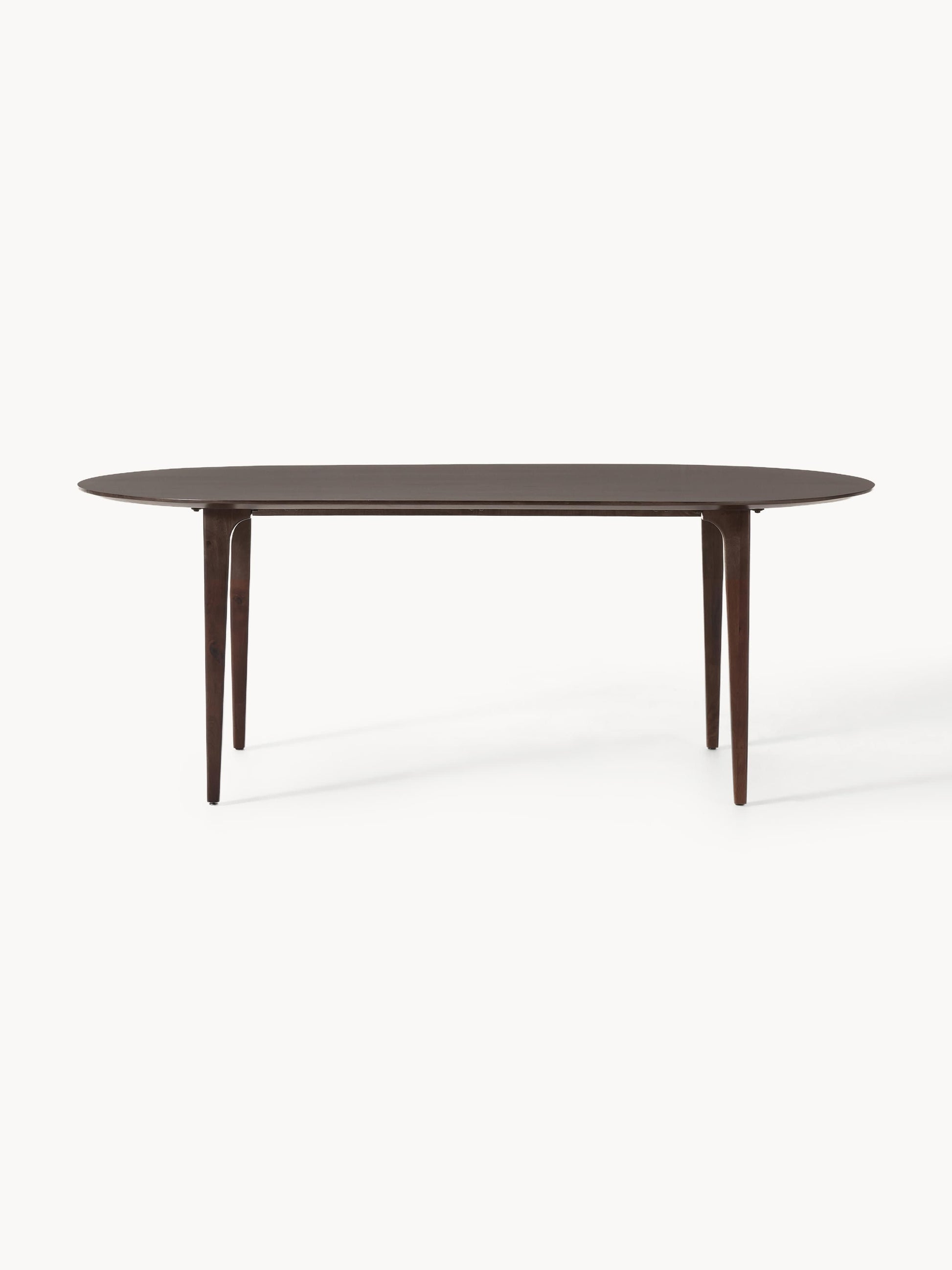 Archelio Oval Dining Table in Mango Wood, 200 x 100 cm