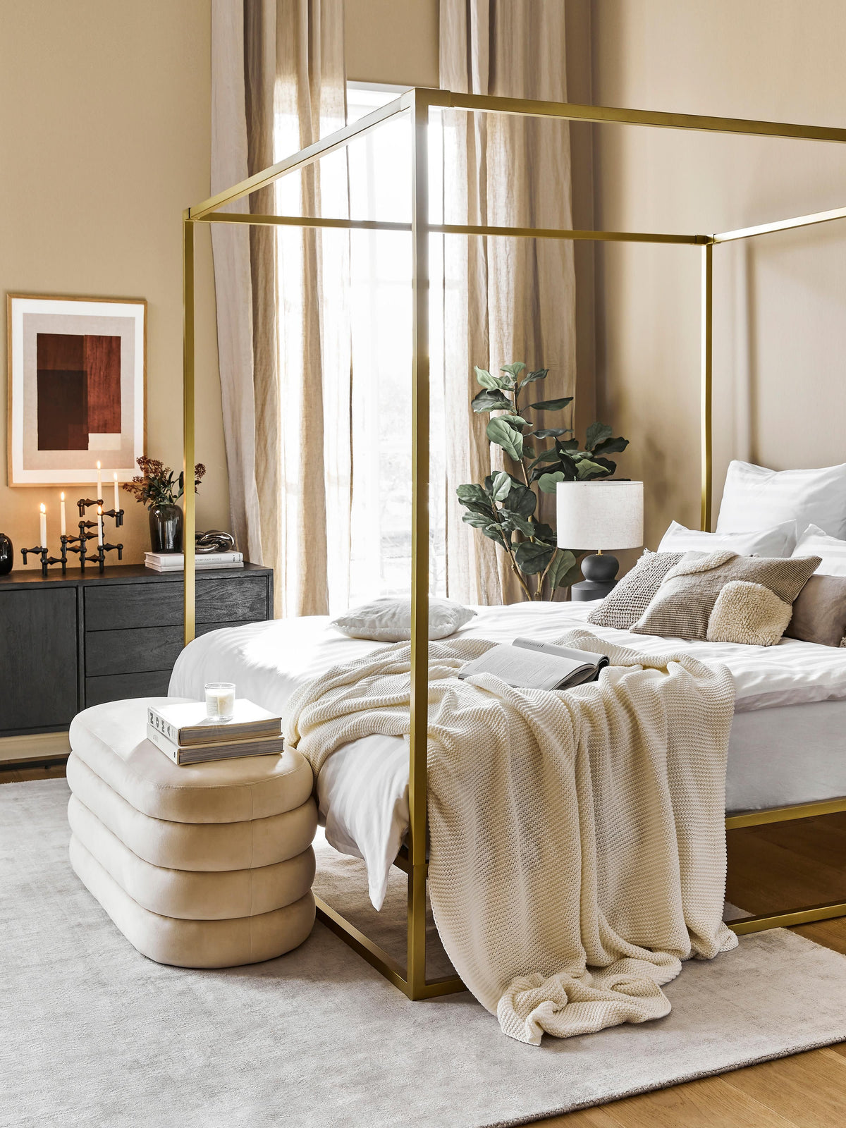 Bellcairn Metal Four-Poster Bed