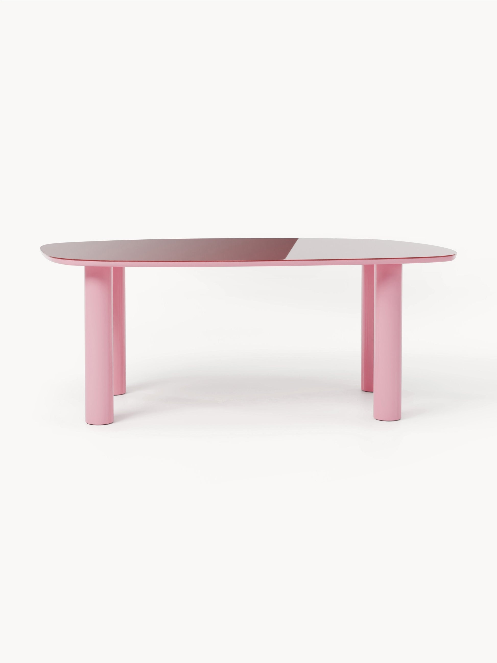 Benloch Organic Dining Table with Glass Top, 200 x 110 cm