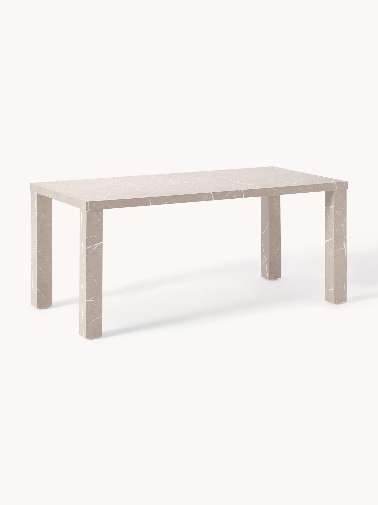 Carlathe Dining Table, Marble Look, 180 x 90 cm