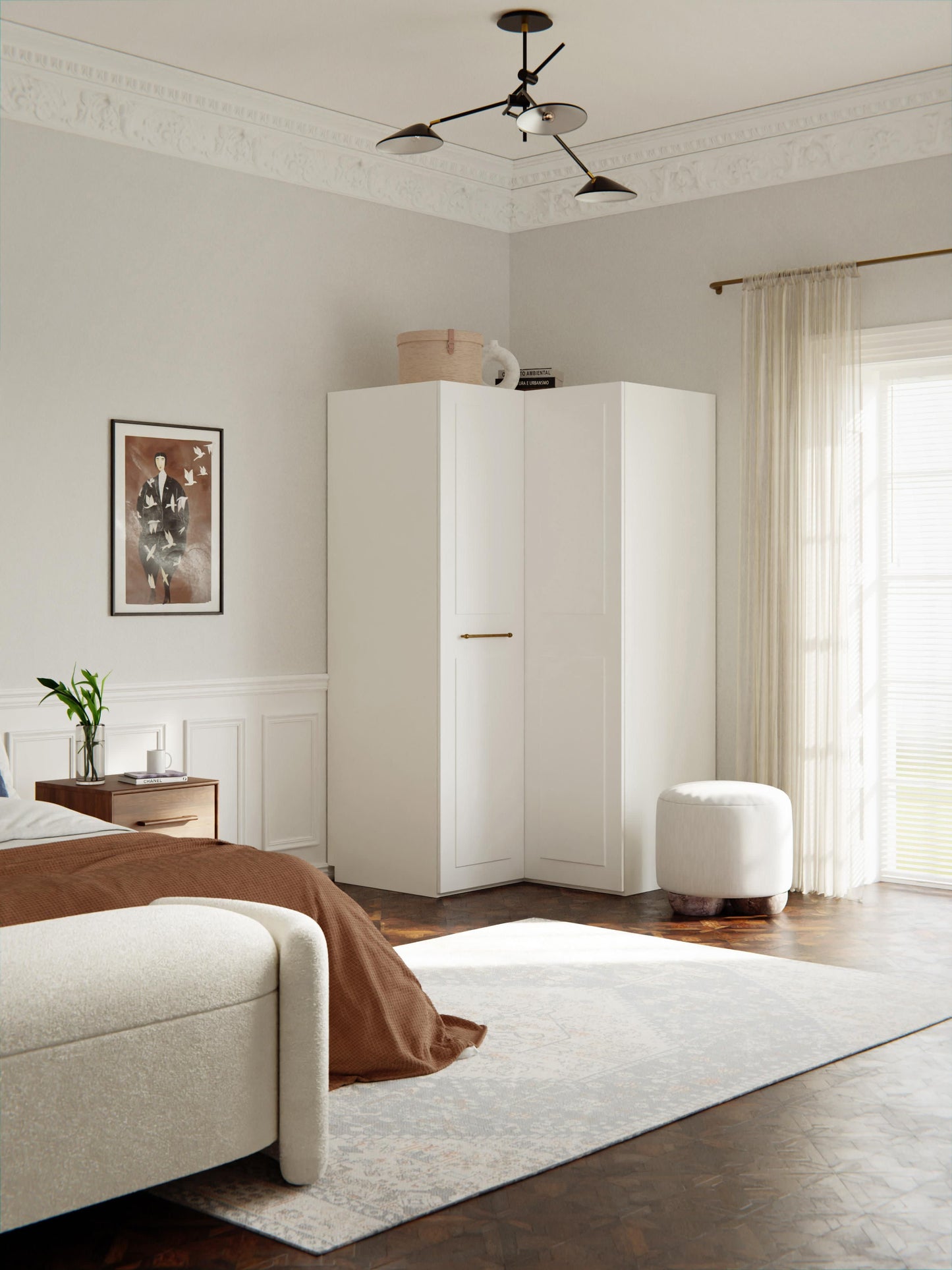 Charlveth Modular Corner Wardrobe, 115 cm Wide