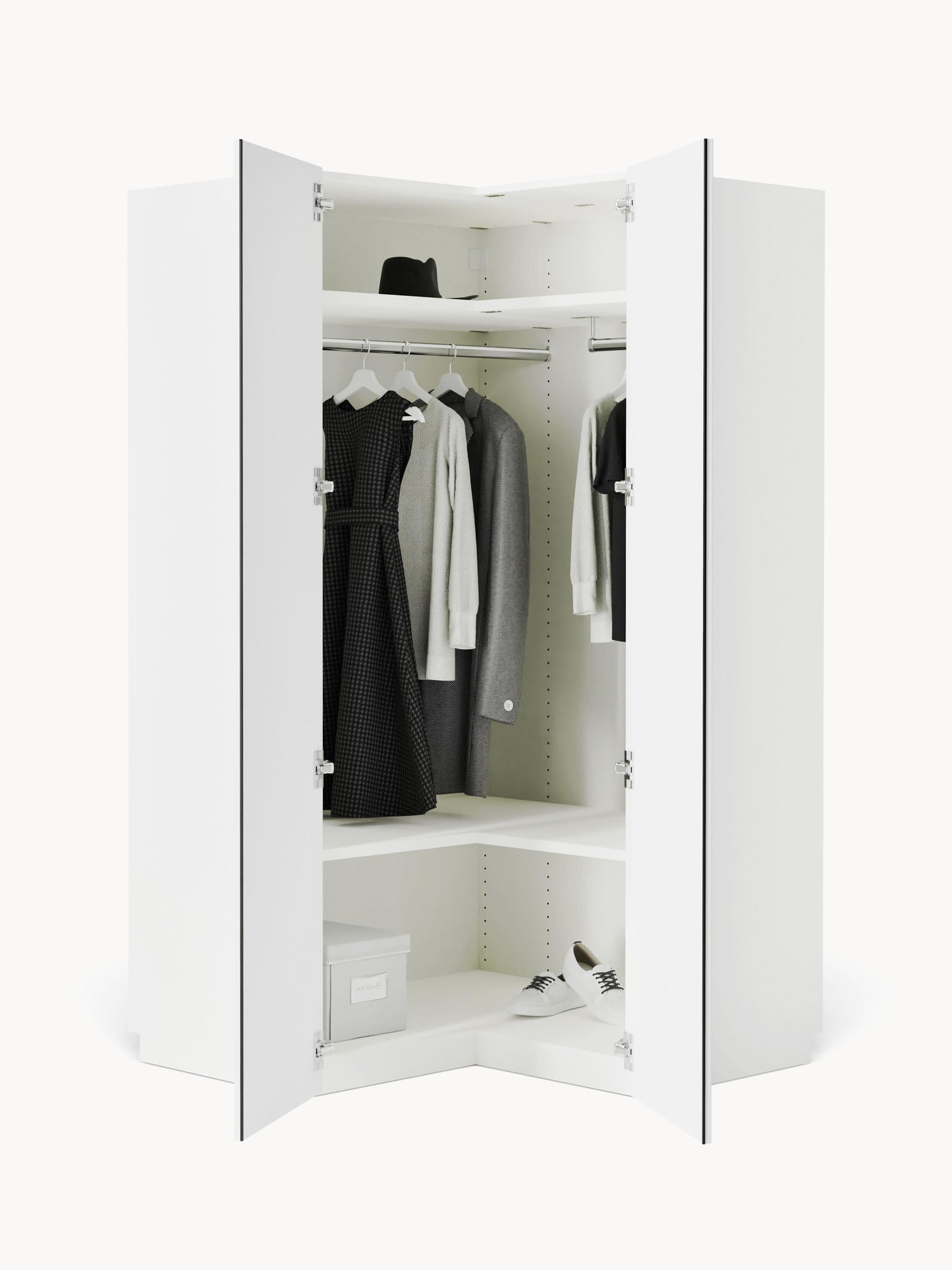 Charlveth Modular Corner Wardrobe, 115 cm Wide