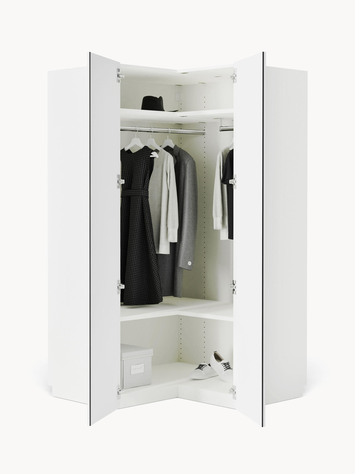 Charlveth Modular Corner Wardrobe, 115 cm Wide