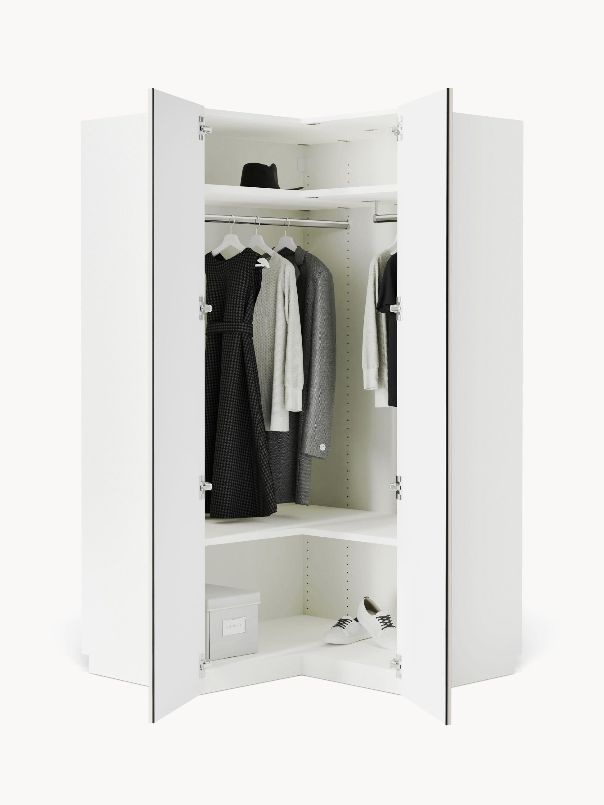 Charlveth Modular Corner Wardrobe, 115 cm Wide