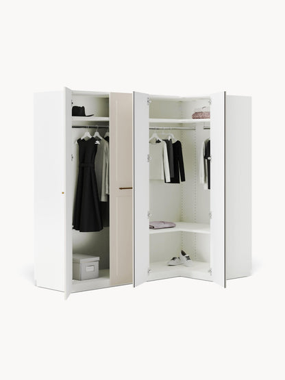 Charlveth Modular Corner Wardrobe, 215 cm Wide, in Various Sizes