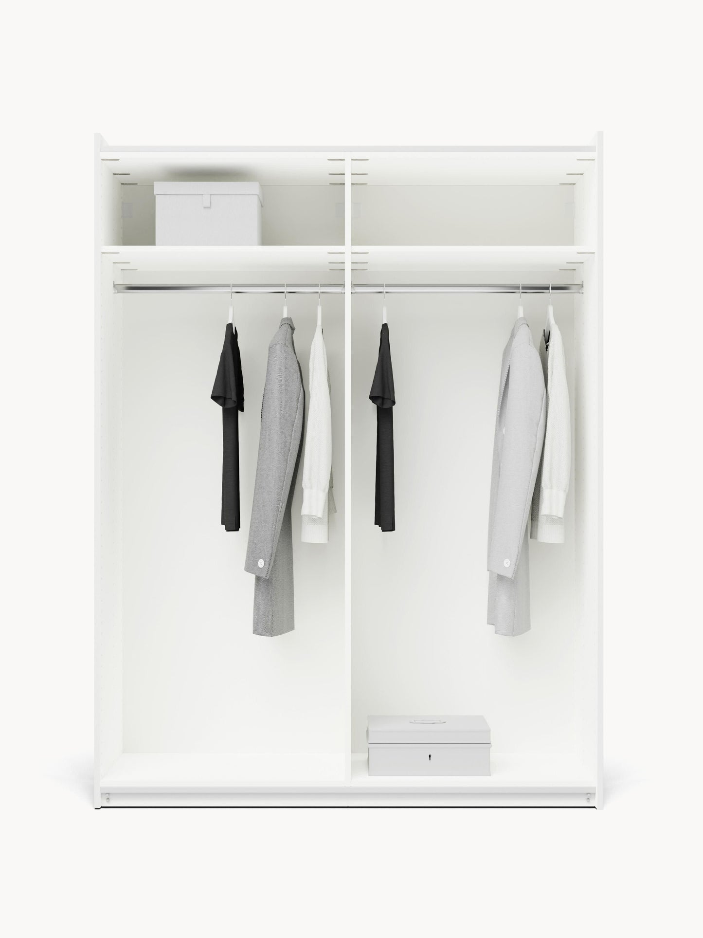 Charlveth Modular Sliding-Door Wardrobe, 150 cm Wide, in Various Sizes