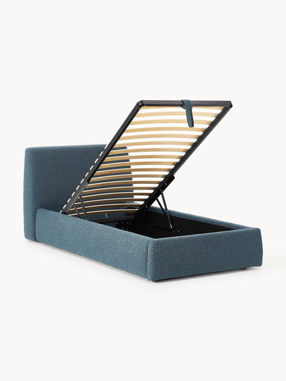 Clovarde Single Bed with Storage in Bouclé
