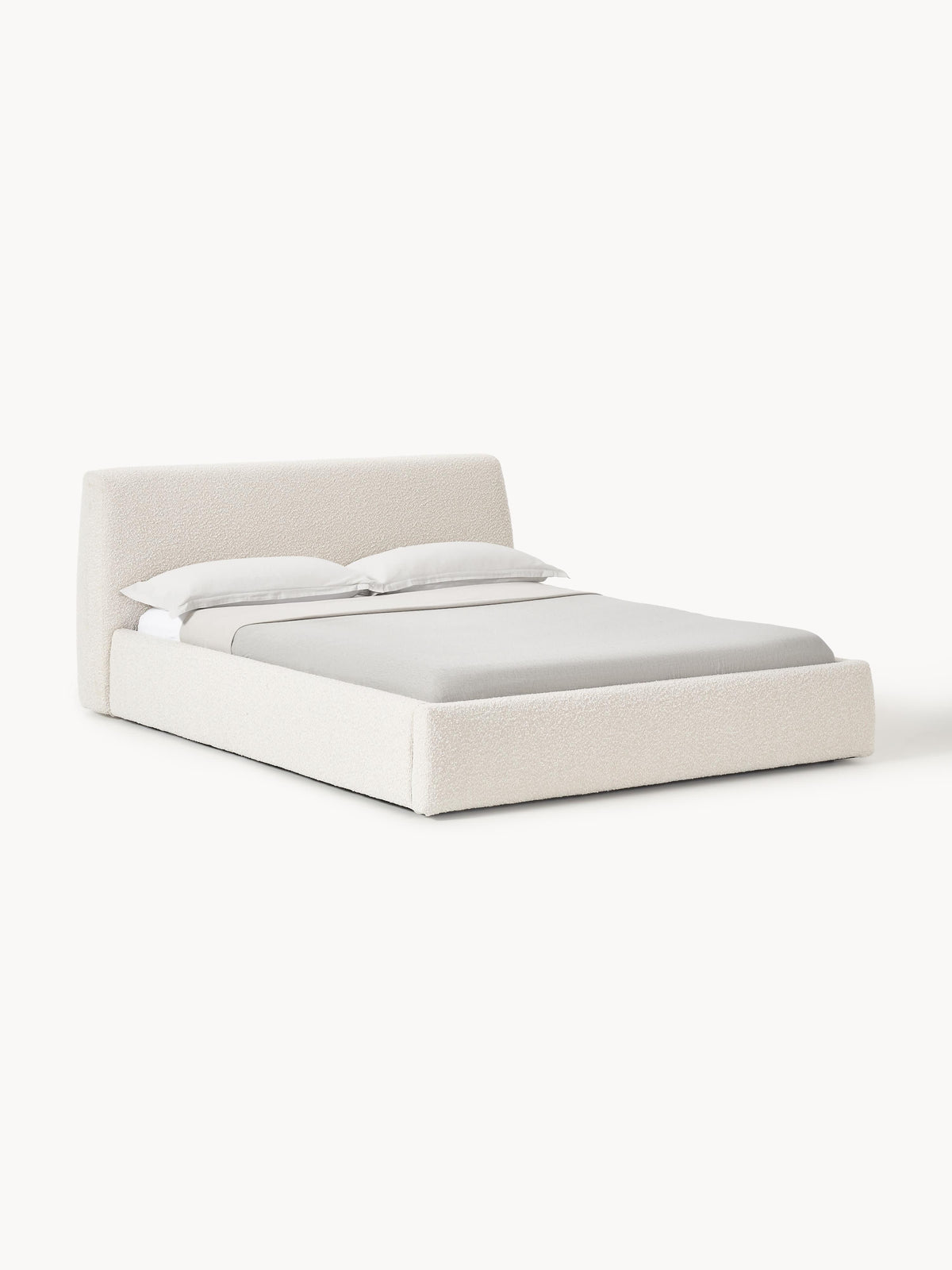 Clovarde Upholstered Bed in Bouclé