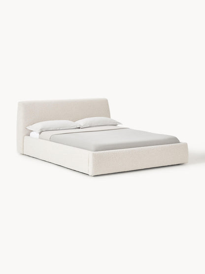 Clovarde Upholstered Bed in Bouclé