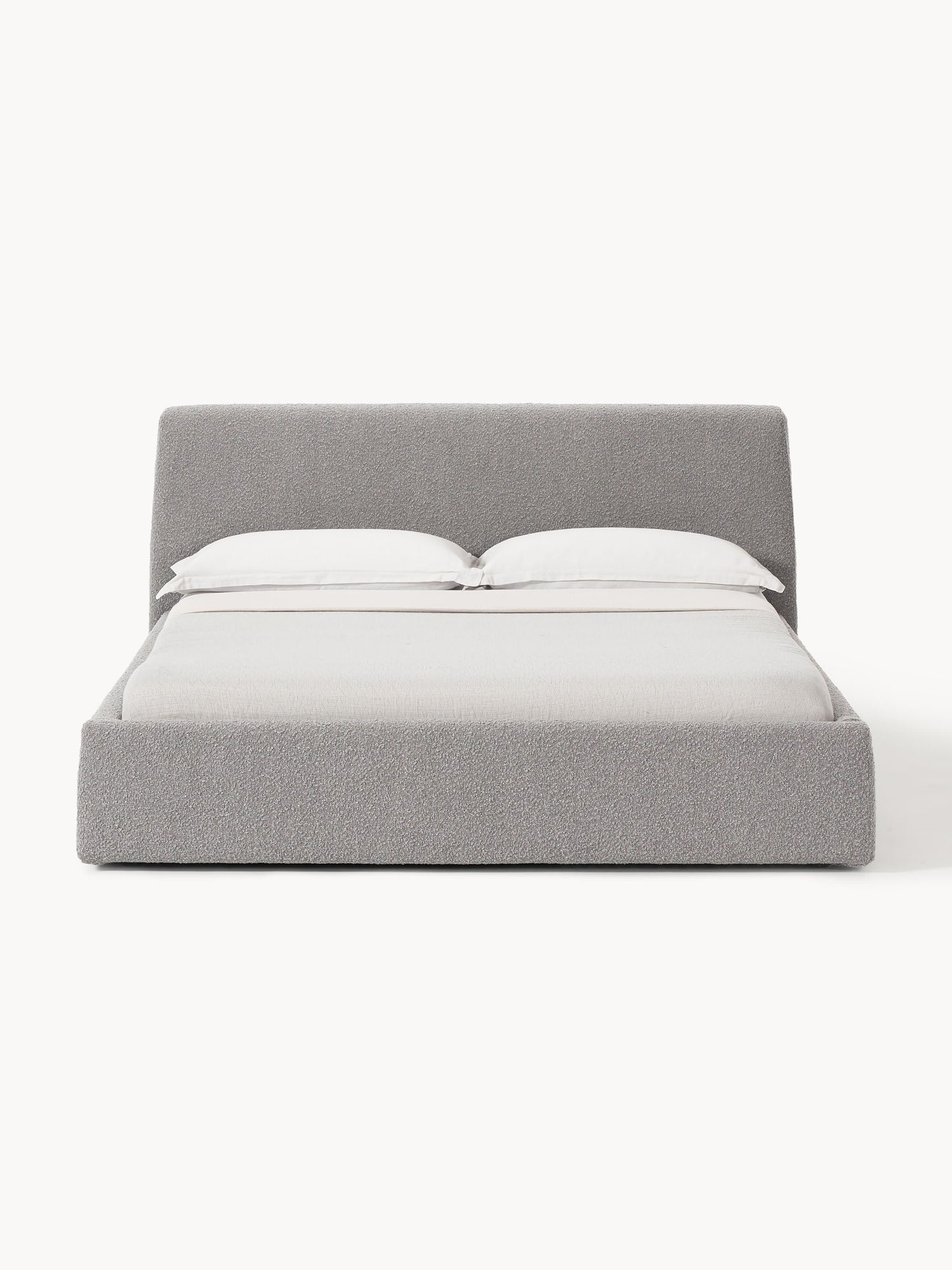 Clovarde Upholstered Bed in Bouclé