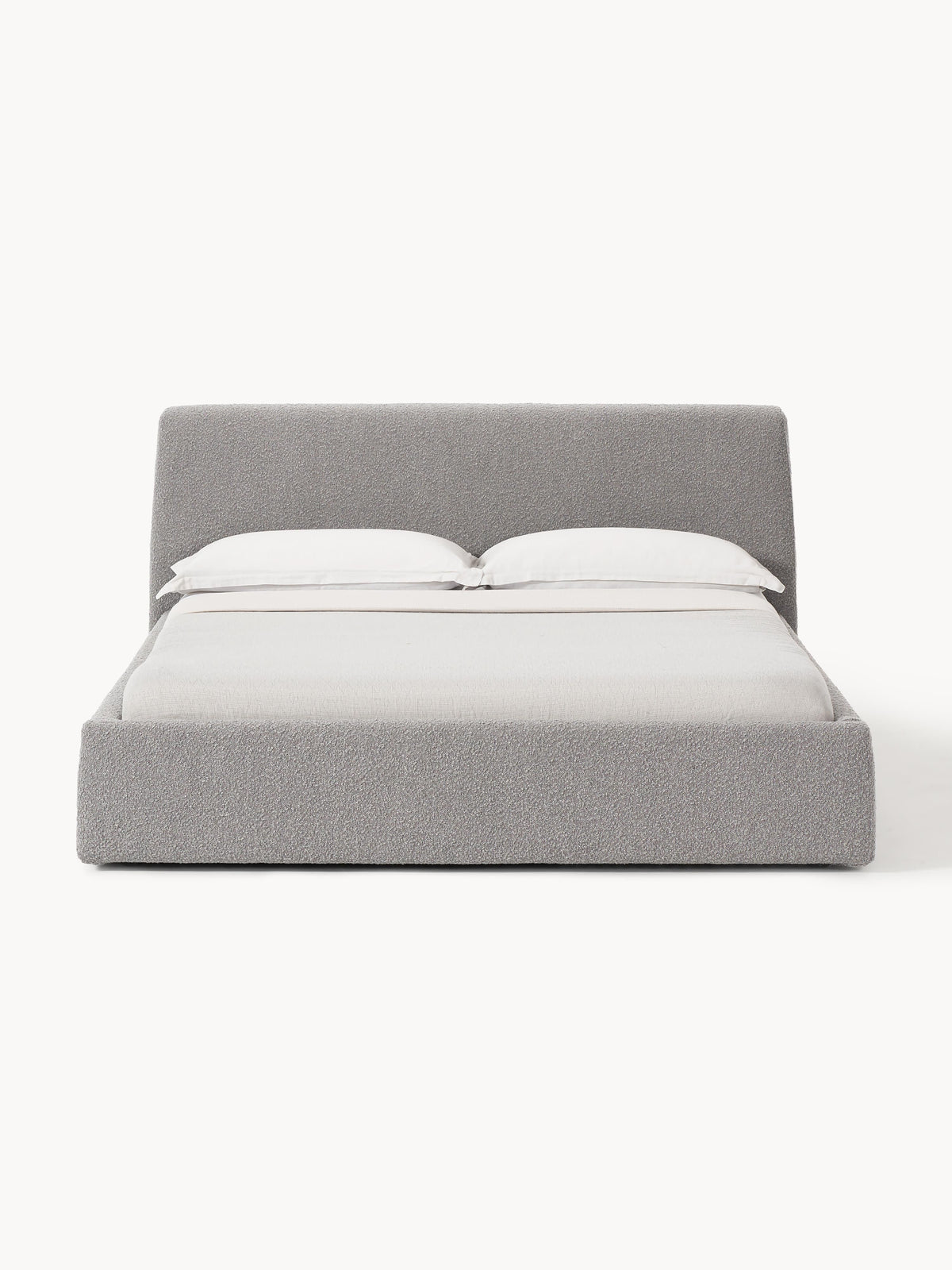 Clovarde Upholstered Bed in Bouclé