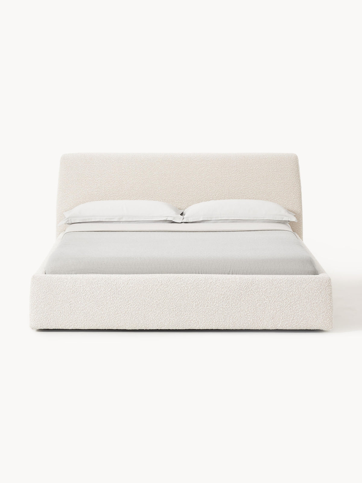 Clovarde Upholstered Bed in Bouclé
