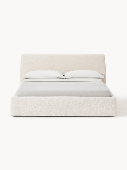 Clovarde Upholstered Bed in Bouclé
