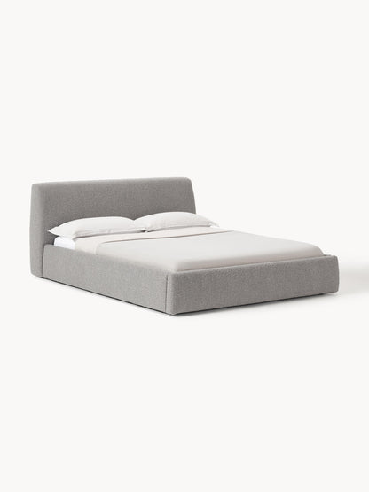 Clovarde Upholstered Bouclé Bed with Storage