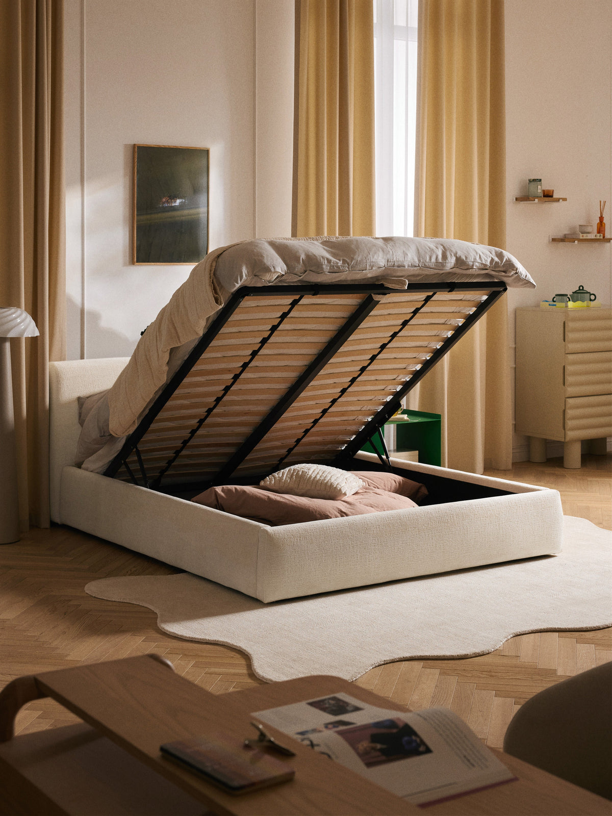 Clovarde Upholstered Storage Bed