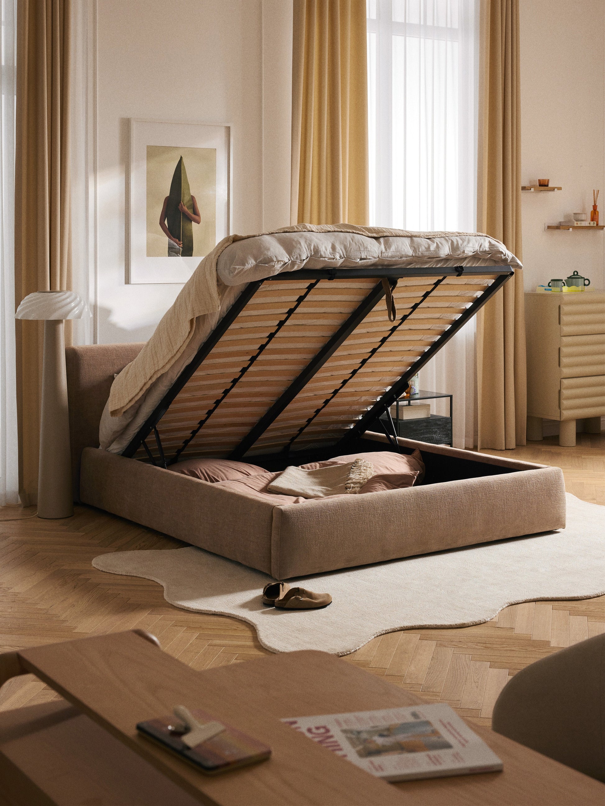 Clovarde Upholstered Storage Bed