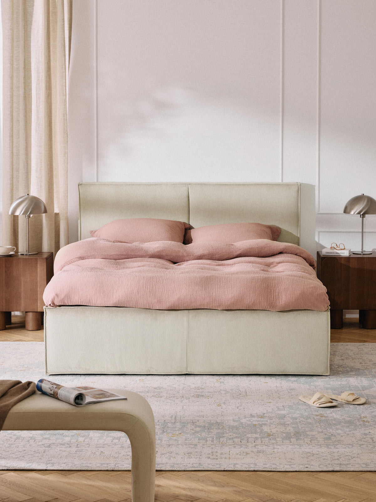 Dremvard Upholstered Corduroy Bed
