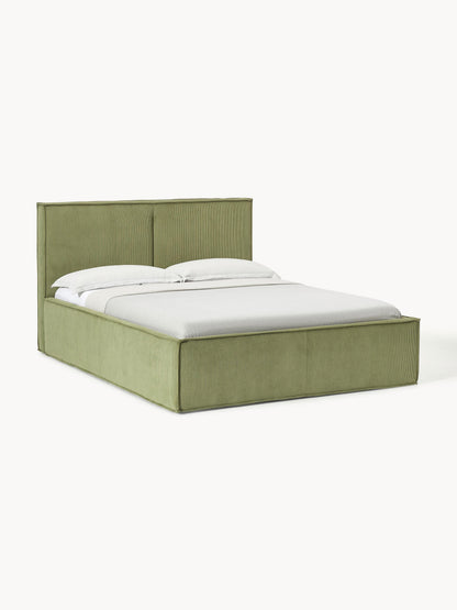 Dremvard Upholstered Storage Bed in Corduroy